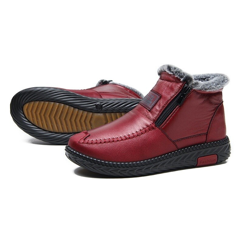 OrthoFit Women's Leather Anti-Slip Winter Boots